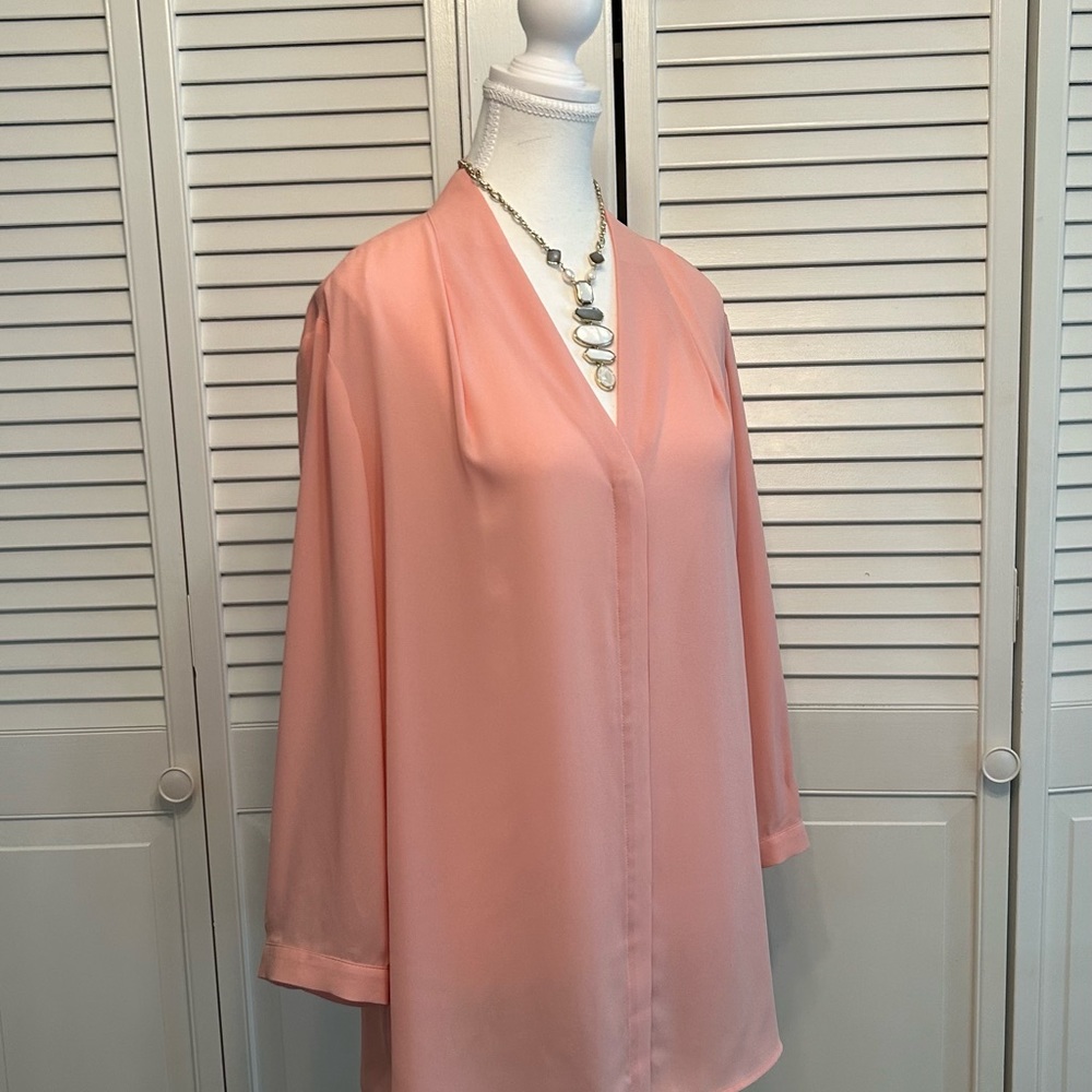 FINAL PRICE Investments Caroline Signature Mellow Rose, Top, Size XL, NWT